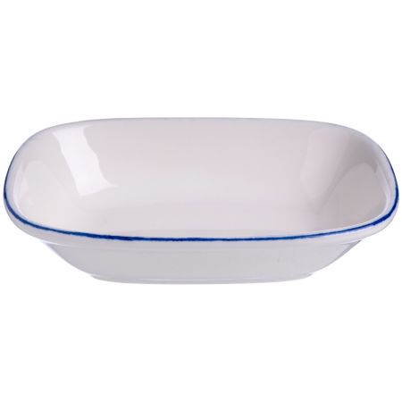 Салатник 140*100 мм. 160 мл. h=35 мм., касалетка Ретро синий край, форма Гурмэ Bonna /1/12/2040/ ВДОХНОВЕНИЕ