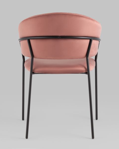 Стул Бруно велюр пыльно-розовый
