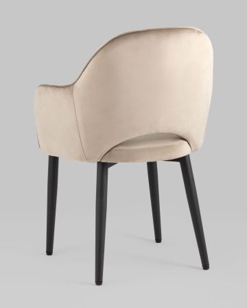 Стул Венера диамант велюр шампань с подлокотниками