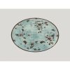 Тарелка RAK Porcelain Peppery овальная плоская 36*27 см, голубой цвет
