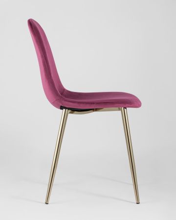 Стул Валенсия велюр бордо золотые ножки