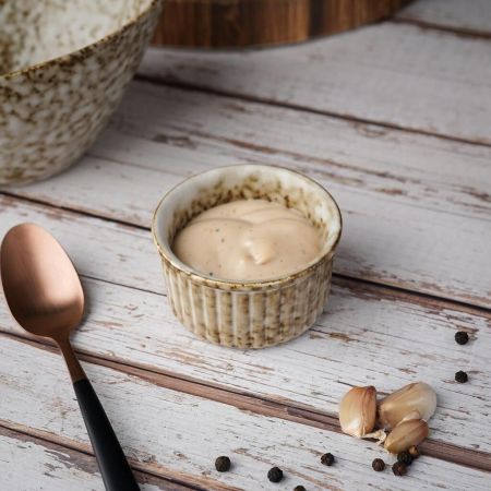 Соусник  90 мл d 7 см h4 см круглый Рамекин фарфор Brown Spider Silk P.L. Proff Cuisine [12]