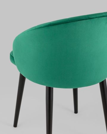Стул с подлокотниками Брюссель велюр зелёный