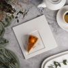 Тарелка 21*21 см h1 см квадратная смещенное дно Asymmetry белая фарфор P.L. Proff Cuisine [6]