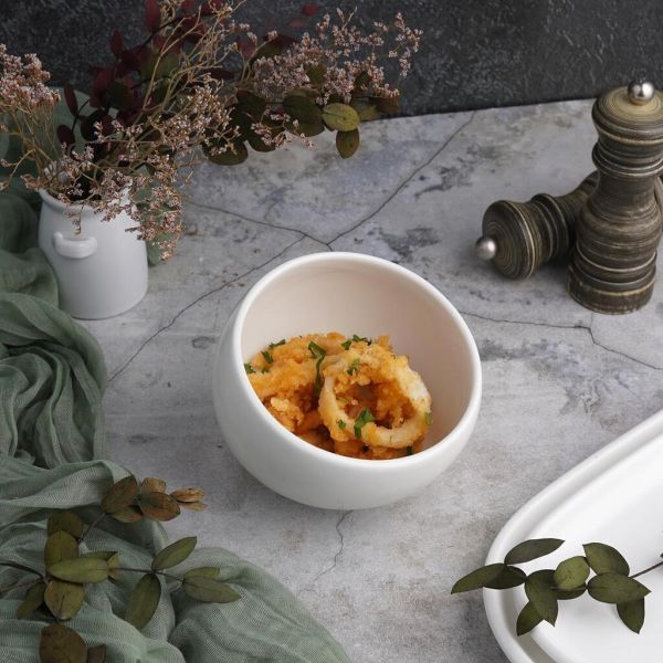 Салатник 350 мл d 12 см h10/6 см скошенный белый фарфор P.L. Proff Cuisine [4]