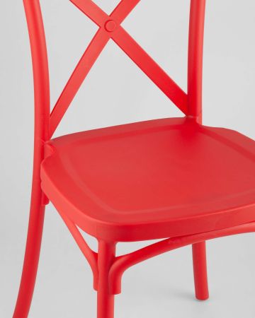 Стул Кроссбэк пластиковый красный
