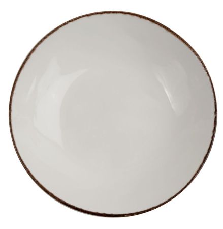 Тарелка глубокая Fortuna D 22.5 см, бежевая, керамика