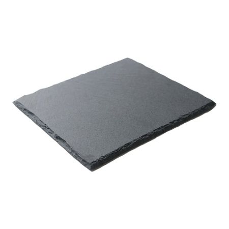 Блюдо для подачи квадр. 15*15 см. h=0,9 см. черное, сланец MGprof /1/30/ АКЦИЯ