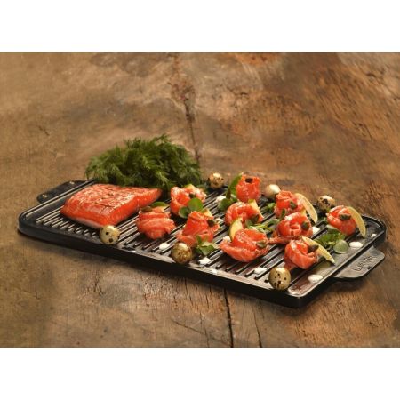 Сковорода-гриль 47*26 см прямоуг. с ручками черная чугун LAVA