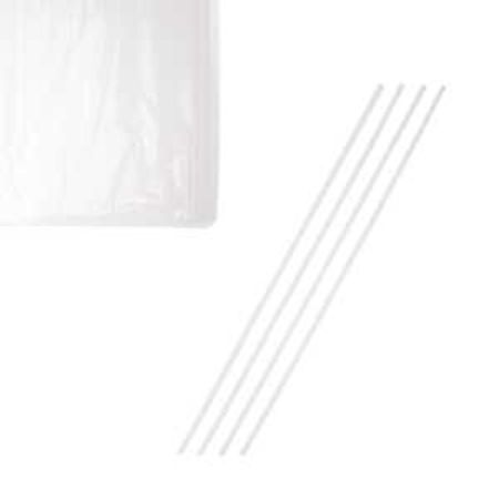Трубочки 0,3*24 см прямые 1000 шт прозрачные пластик P.L.