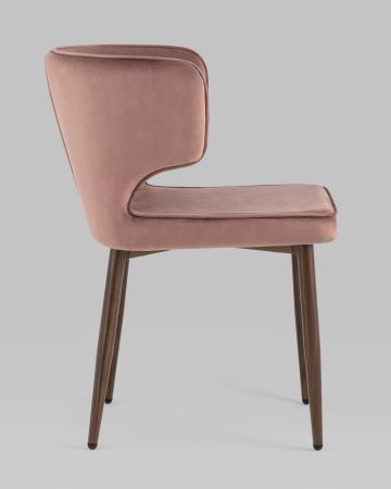 Стул Матео велюр пыльно-розовый ножки дерево