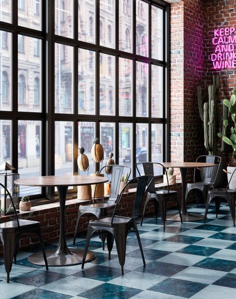 Стул TOLIX черный глянцевый