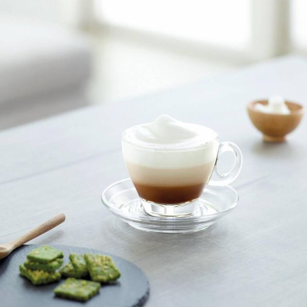 Чашка 260 мл кофейная "Latte Caffe Premio" d 12,6 см h6,5 см стекло Ocean [6]