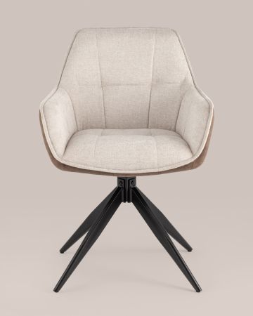 Стул обеденный Alba бежевый спинка экокожа