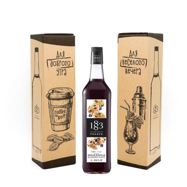 Сироп Черничный маффин 1л в фирменной коробке 1883 Maison Routin