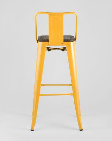 Стул барный TOLIX WOOD со спинкой желтый