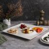 Тарелка 27*27 см h2,3 см квадратная смещенное дно Asymmetry белая фарфор P.L. Proff Cuisine [1]