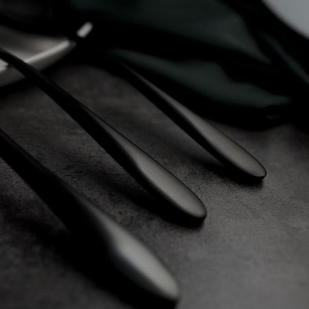Нож столовый 23,5 см матовый черный PVD Alessi-Black P.L. [12]