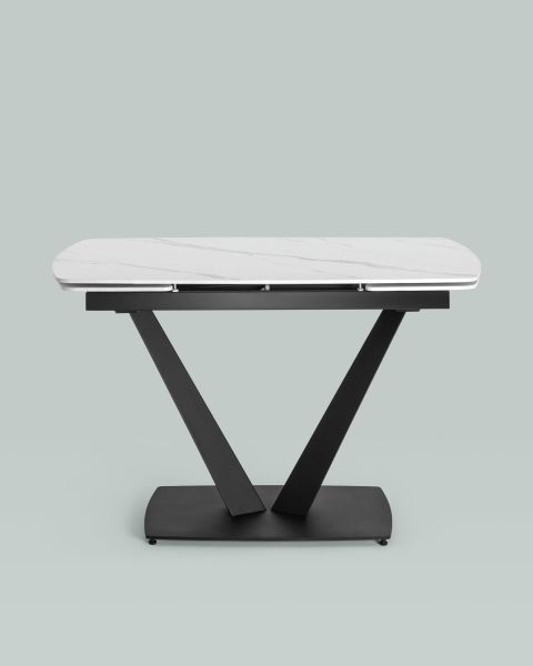 Стол обеденный Клео раскладной 120-180*80 керамика светлая