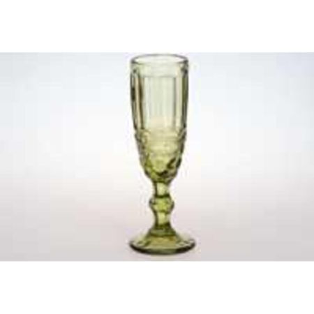 Бокал-флюте для шампанского 150 мл набор 6 шт. зеленый d 6 см h20 см Green Glass P.L.BarWare [1]