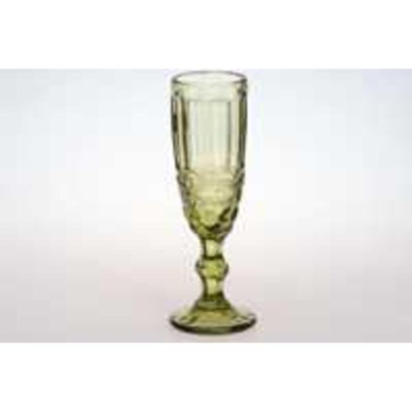 Бокал-флюте для шампанского 150 мл набор 6 шт. зеленый d 6 см h20 см Green Glass P.L.BarWare [1]