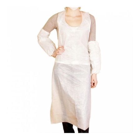 Фартук белый 107*69 см, PELD, 100 шт