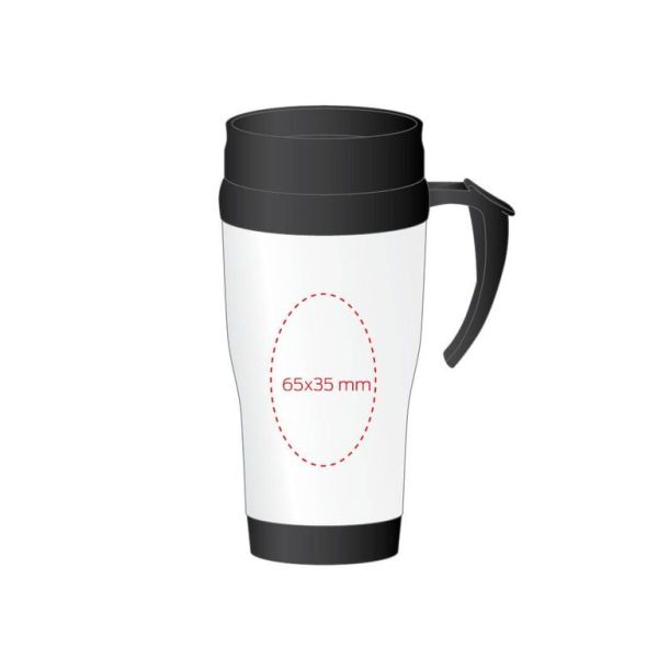 Термокружка 0.4 л черная, пластик