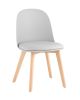 Стул Fog с подушкой светло-серый деревянные ножки