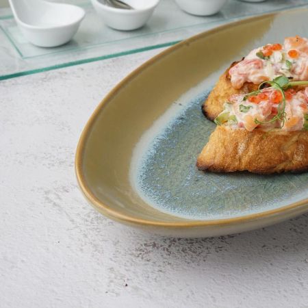 Блюдо овальное 41,5*18 см h3,5 см Fish Pearl Blue Frutti di Mare P.L. [1]