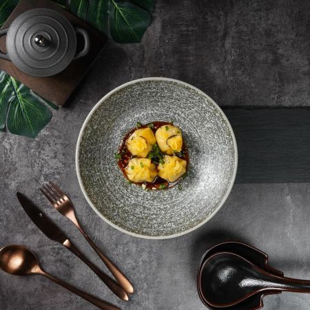 Салатник 850 мл d 23,6 см h5,8 см глазурь Glossy Stone Untouched Taiga P.L. Proff Cuisine [1]