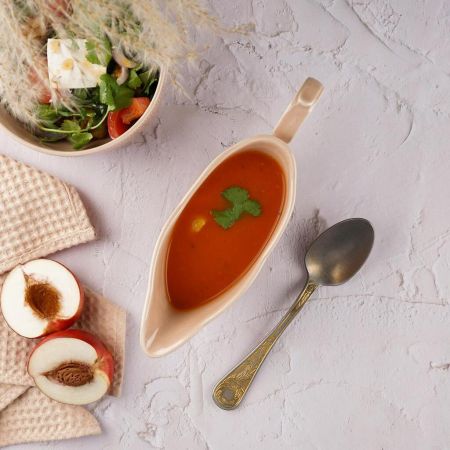 Соусник 390 мл 18,5*8,2 см h9,5 см с ручкой фарфор Aristocrat Peach Tea Noble [1]