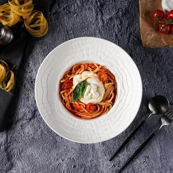 Тарелка глубокая 340 мл d 25 см h7,7 см для пасты, для супа White Raw Wood P.L. Proff Cuisine [3]