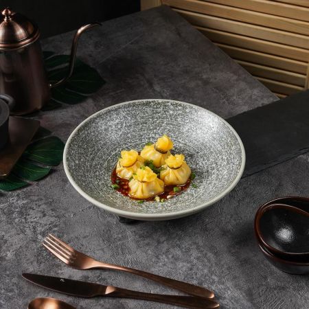 Салатник 850 мл d 23,6 см h5,8 см глазурь Glossy Stone Untouched Taiga P.L. Proff Cuisine [1]