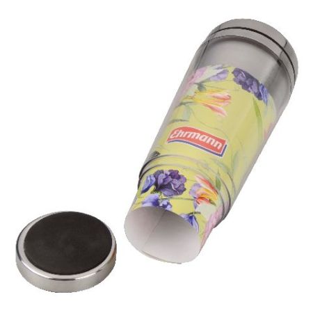 Термостакан 0.4 л с полиграфической вставкой и  металлической колбой