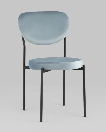 Стул Барбара NEW велюр серо-голубой