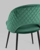 Стул Меган NEW велюр с ромбами зелёный