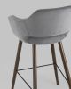 Стул барный Саймон велюр тёмно-серый