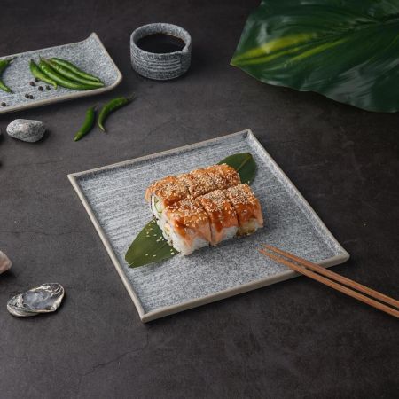 Тарелка 20*20 см h1,2 см квадратная Stone Untouched Taiga P.L. Proff Cuisine [1]