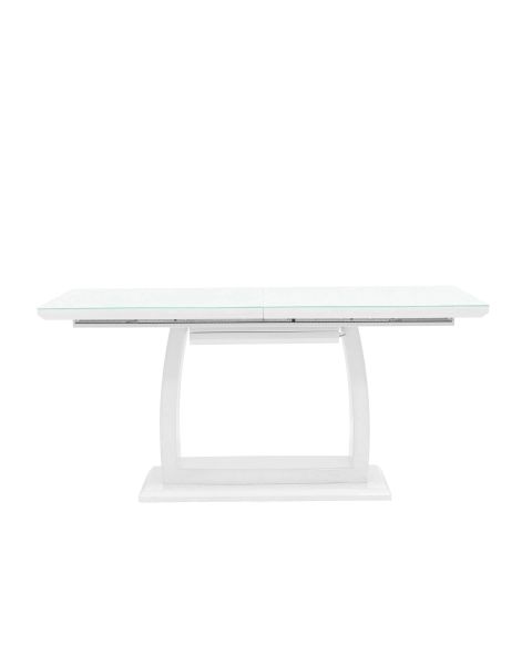 Стол обеденный Орлеан раскладной 160-215*90 глянцевый белый