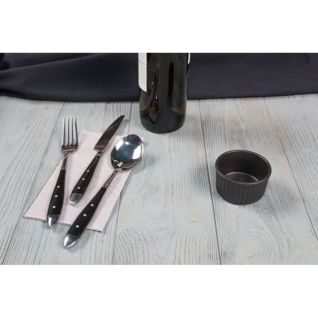 Соусник  90 мл d 7 см h4 см круглый фарфор Рамекин Black Raw Stellar P.L. Proff Cuisine [12]