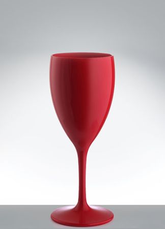 Бокал для вина, Vino, 340 мл, поликарбонат, красный-бордовый