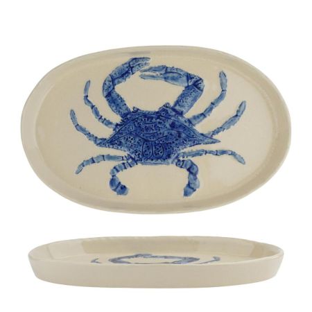Блюдо овальное 29*18 см h2,5 см Crab Northern Blue Gray Frutti di Mare P.L. [1]