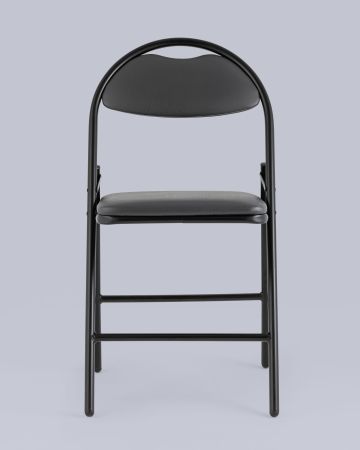 Стул складной Hagen экокожа серый каркас черный