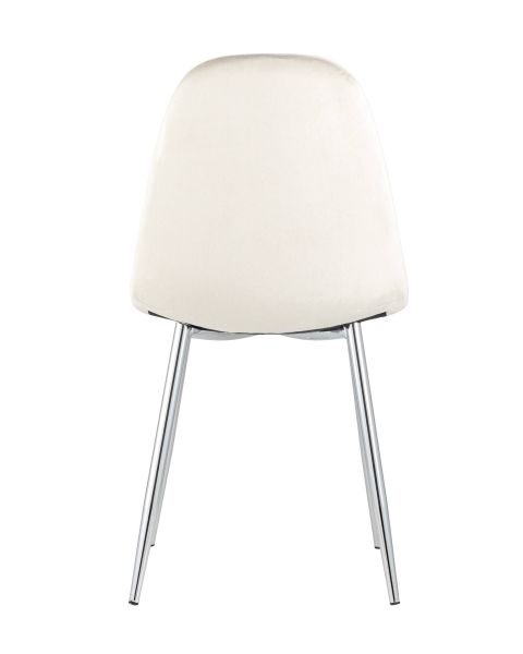 Стул Валенсия велюр кремовый хромированные ножки