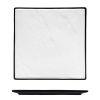 Блюдо квадратное 30*30 см h2 см Relief белое с черным бортом фарфор P.L. Proff Cuisine [1]