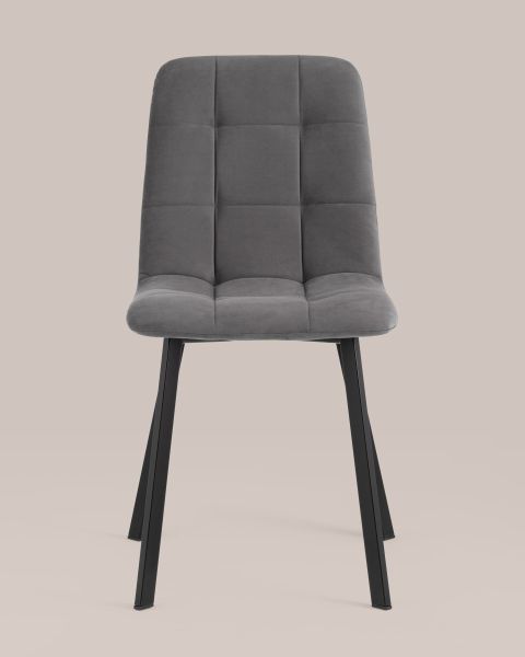 Стул Oliver Square велюр темно-серый
