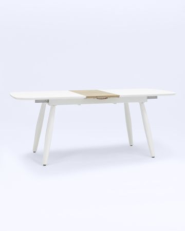 Стол обеденный Чикаго раскладной 160-200*90 белый