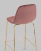 Стул барный Валенсия SN велюр пыльно-розовый золотые ножки