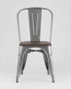 Стул TOLIX WOOD серебристый матовый