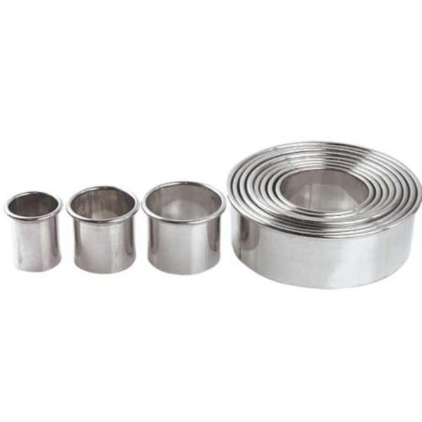 Набор кондитерских форм "Круг", 12 шт d 26/34/4/47/55/62/7/76/82/88/95/103 мм h 5 см P.L.